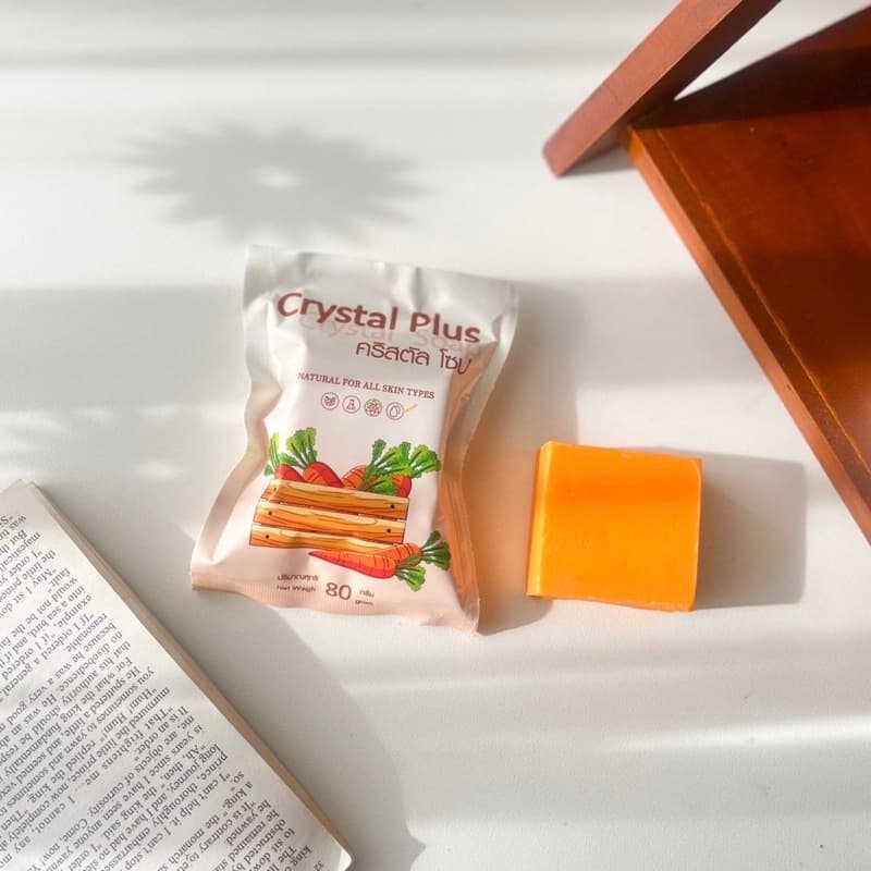 สบู่คริสตัลพลัส [ตะกร้าตัวแทนบริษัท] Crystal plus Soap สบู่ทำความสะอาดผิวหน้ามีตาข่ายตีฟองให้ทุกก้อน - รูปที่ 6