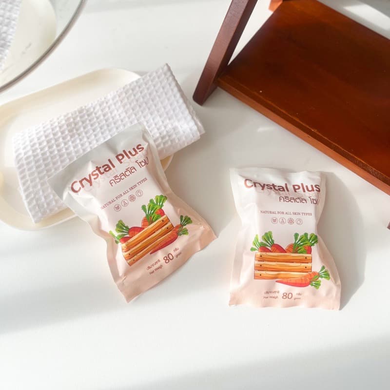 สบู่คริสตัลพลัส [ตะกร้าตัวแทนบริษัท] Crystal plus Soap สบู่ทำความสะอาดผิวหน้ามีตาข่ายตีฟองให้ทุกก้อน - รูปที่ 4